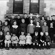 A group of children outside Magill Orphans Home